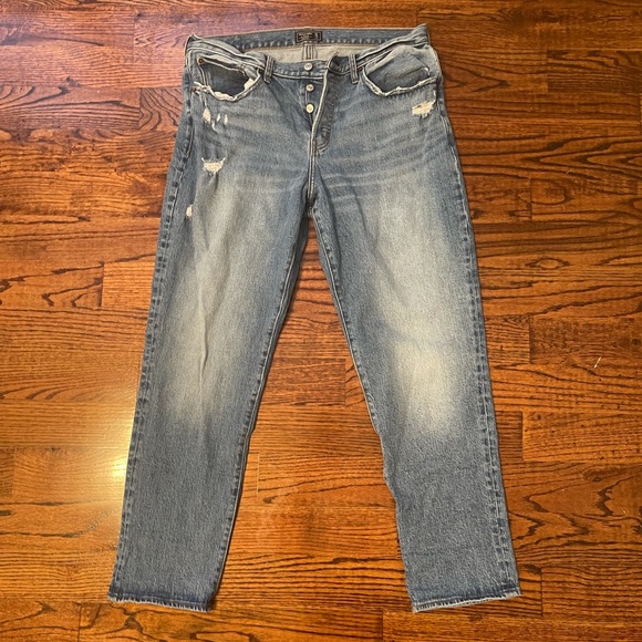 Abercrombie & Fitch Denim - Abercrombie and Fitch Mid Rise Boyfriend Jean 32/14R